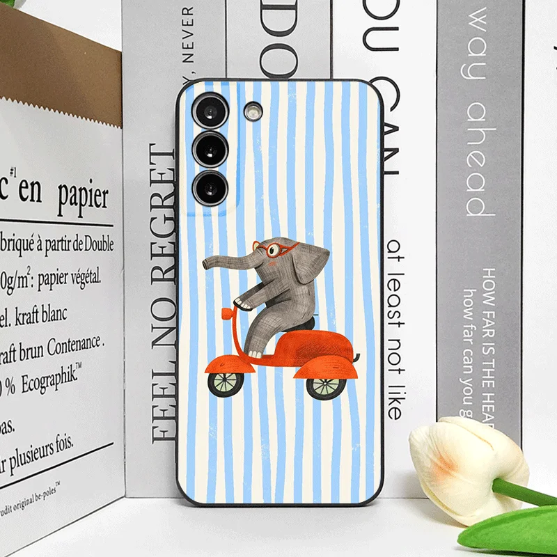 Chic Striped Plaid Animal Pattern Phone Case - Soft Cover