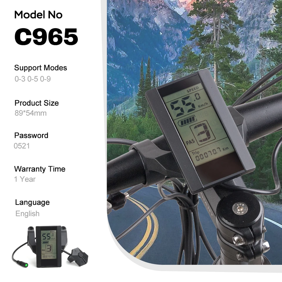 Bafang C965 LCD E Bike Display Monitor