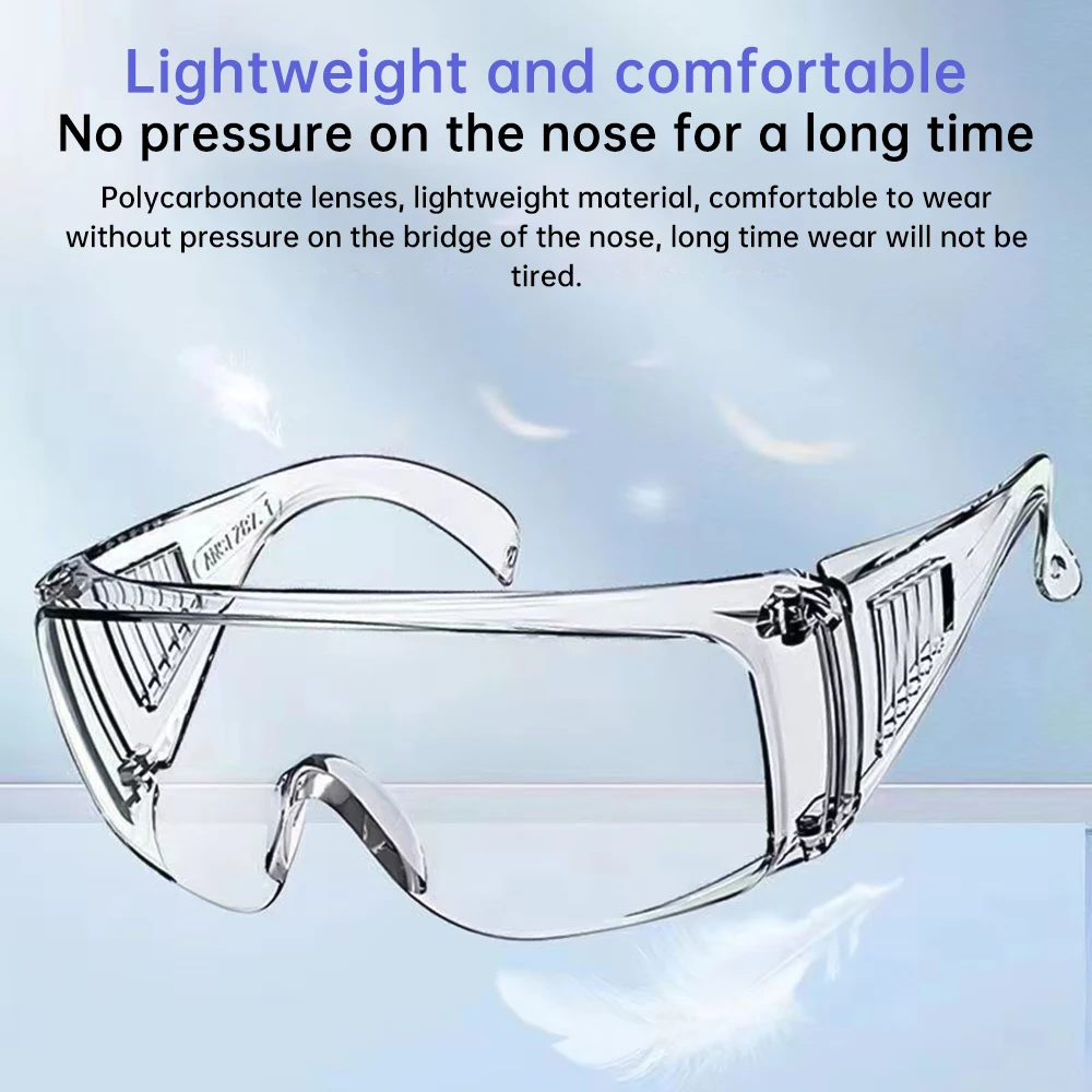 Safety Work Protective Glasses Transparent Windproof Sandproof and Impact-proof Labor Protection Glasses PC Material