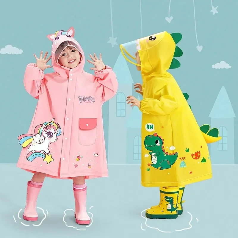 Children's raincoat Girls Boys Kindergarten Preschool Elementary School Preschool Backpack Location Waterproof raincoat for kids raincoat poncho