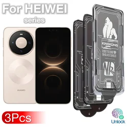 Premium Tempered Glass Screen Protector, 3 - Pack, 9H Hardness, Anti - Dust for 3Pcs HD (HUAWEI PURA 80)