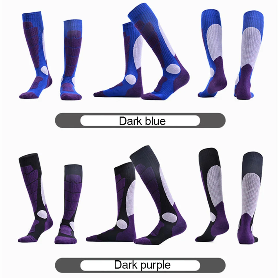 Outdoor Winter Thick BottomLong Tube Ski Mountaineering Socks Hiking Terry Warm Shock-absorbing Socks Non-slip Unisex