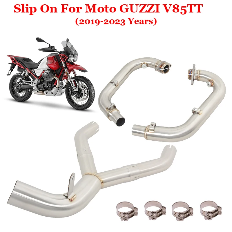 

Slip On For Moto GUZZI V85TT V 85 V85 TT 2019 - 2023 Motorcycle Exhaust Muffler Modified Front Middle Link Pipe Escape Moto Tube