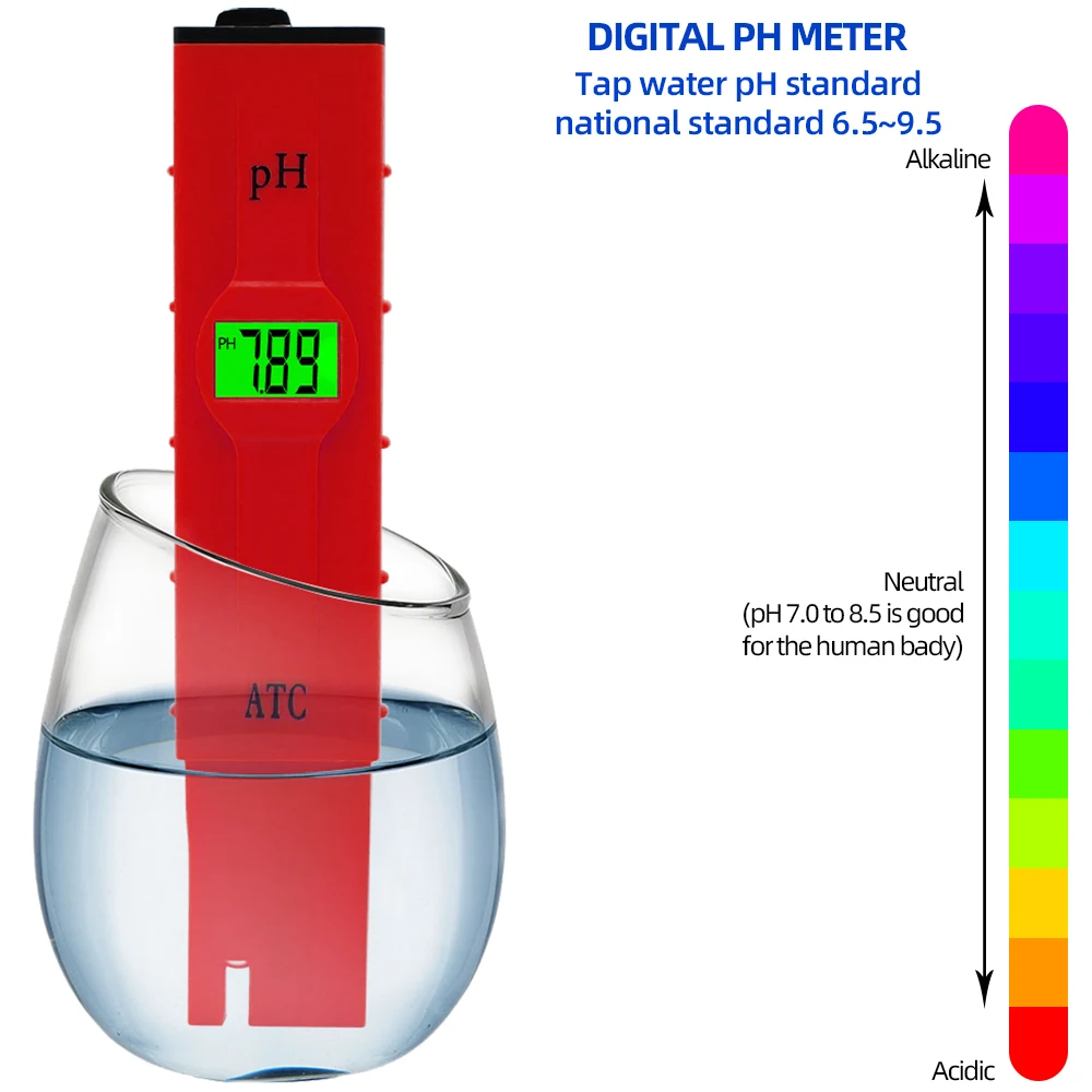 High Accuracy PH Meter LCD Backlight Digital Water Quality Detector Original Pocket Pen Water Analyzer Drinking Pool
