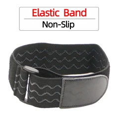 Elastic Band Hook Loop Adjustable Nylon Cable Tie Strap - Sticky Fastener Tape - 5cm 45cm 1pc (Black)