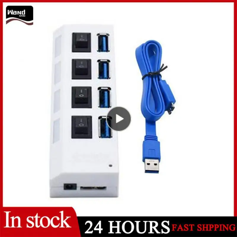 3.0 Hub Usb Hub 3.0 Multi Usb Splitter 3 Hab Usa Adattatore Di Alimentazione 7 Porte Multiple Expander 3.0 Usb3 Hub Con Interruttore Per Pc