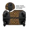 Custom Leopard Print Travel Luggage Cover Dust Proof Animal Skin Suitcase Cover Protector Fit 18-32 Inch 3