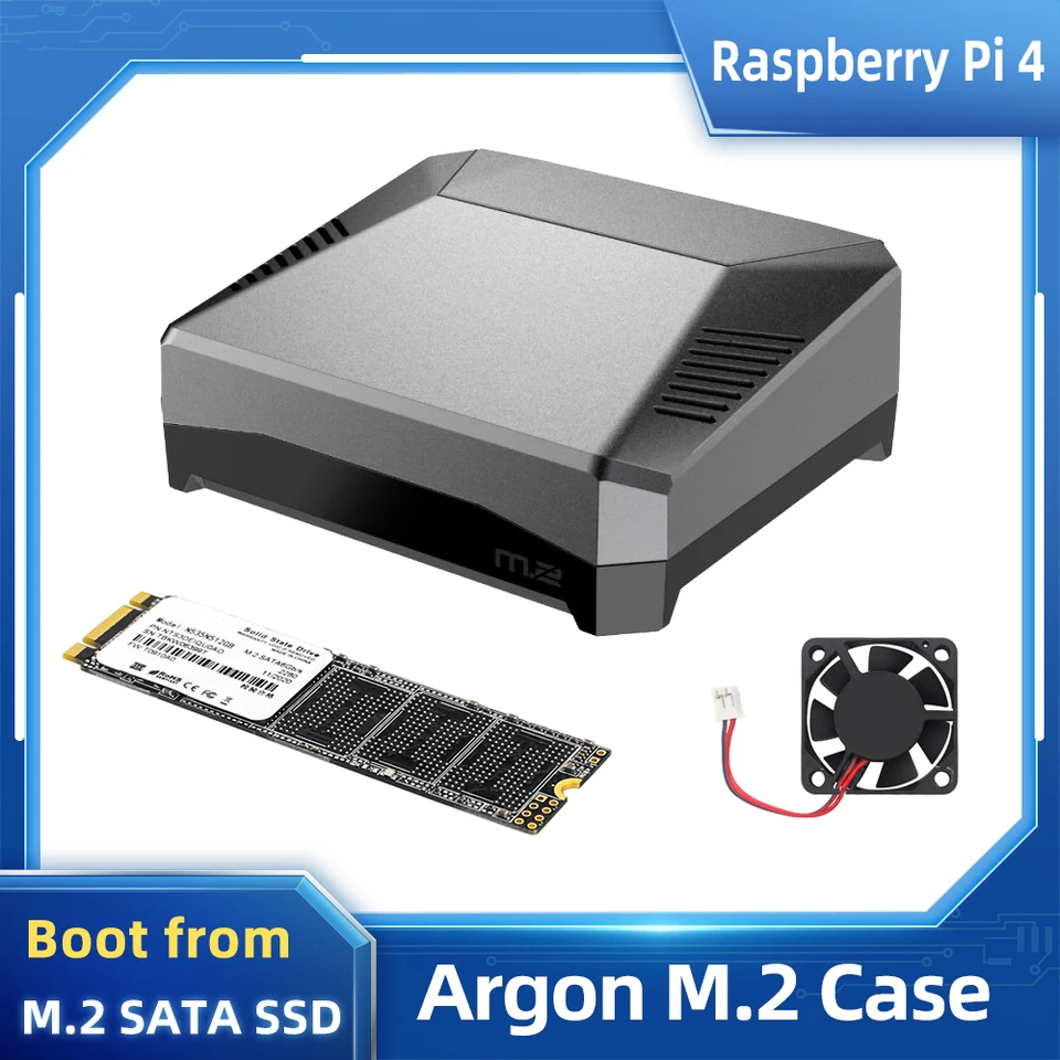 Raspberry Pi 4 Argon M.2 Case SATA SSD to USB 3.0 Adapter