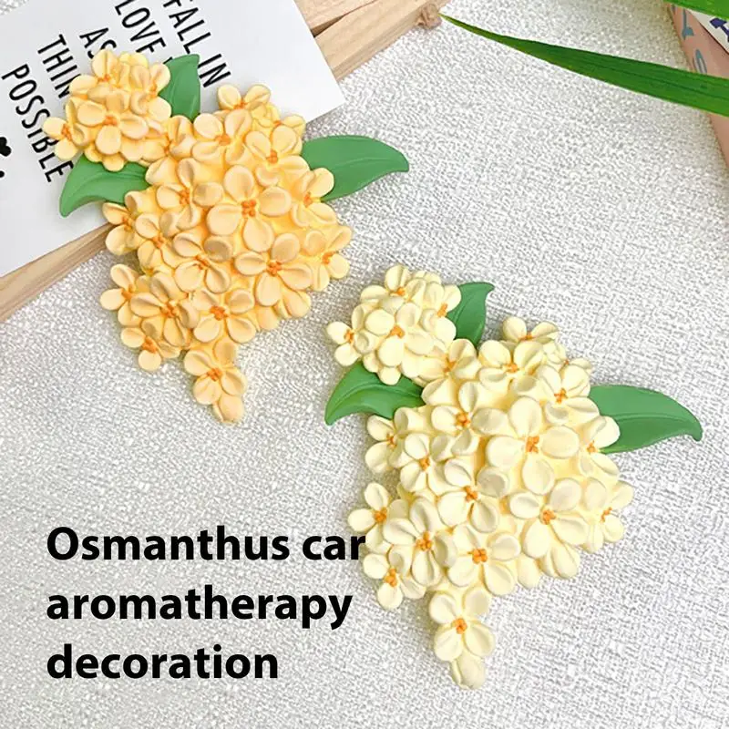 

Cute Car Air Freshener Aromatherapy Frosted Air Freshener Osmanthus Automotive Vent Clip With Flower Scent Interior Accessories
