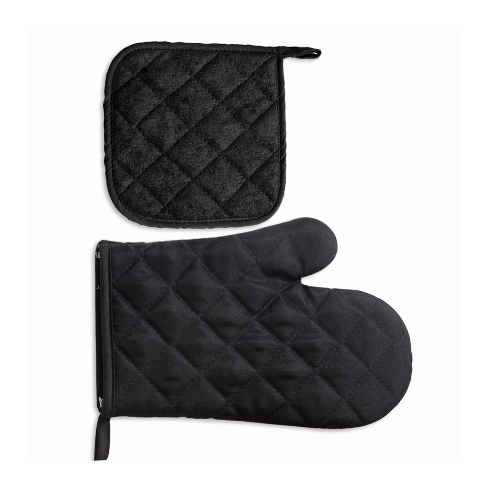 Pair of Household Oven Gloves High Temperature Resistant Oven Mitt for Picnic Camping Barbecue
