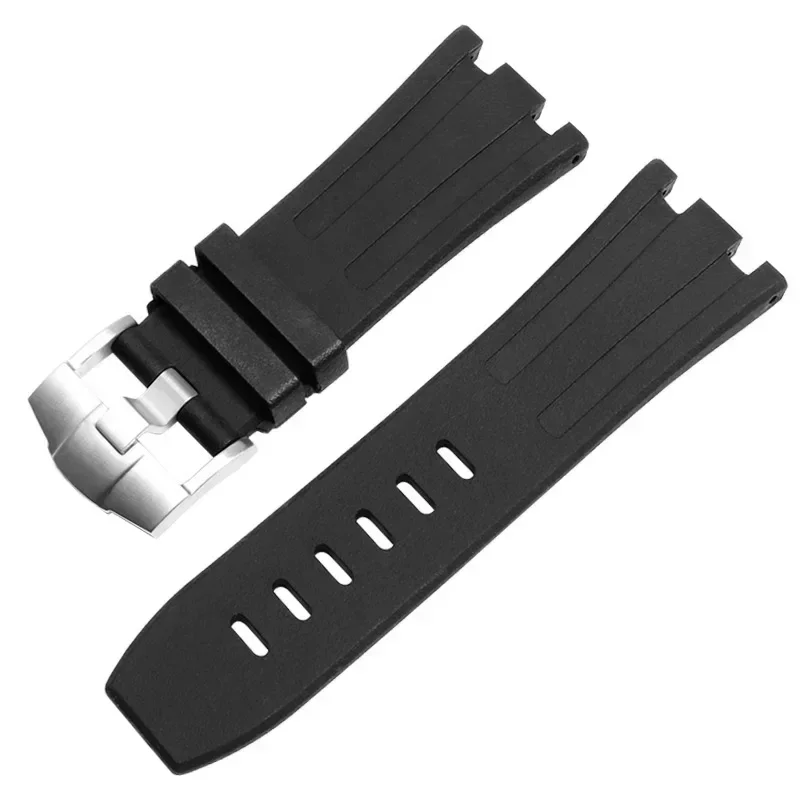 Premium Men's Waterproof Rubber Silicone Watchband - 28mm Strap