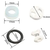 1 ชุดปกติสีแดงทองแดงวาล์ว Core เซรามิคเซรามิคชิปชุดรอบเย็นและร้อนก๊อกน้ําอุปกรณ์เสริมบ้าน 6