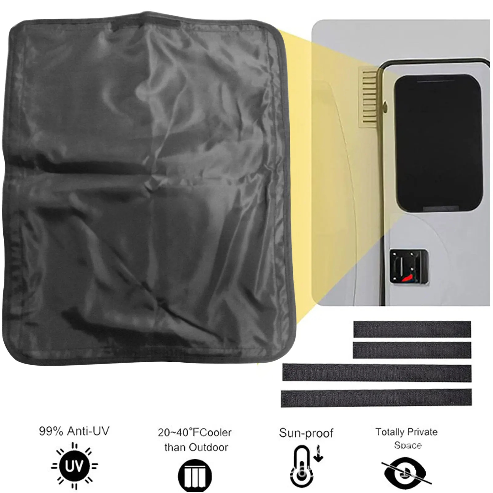 

Sun Shade UV Protection Car Curtain Window Sunshade Summer Protection Window Film For RV Camper Motorhome Trailer 16x25 Inch