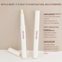 Private Label Eyebrow Soap Custom Bulk Eye Brows Wax Brush Waterproof Long-Lasting Feathery Wild Brow Styling Pigment Makeup 2