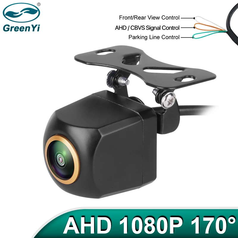 GreenYi 170 ° 어안 렌즈 1080P AHD 차량 야간 투시경 후방 카메라, 금속 바디 자동차 카메라