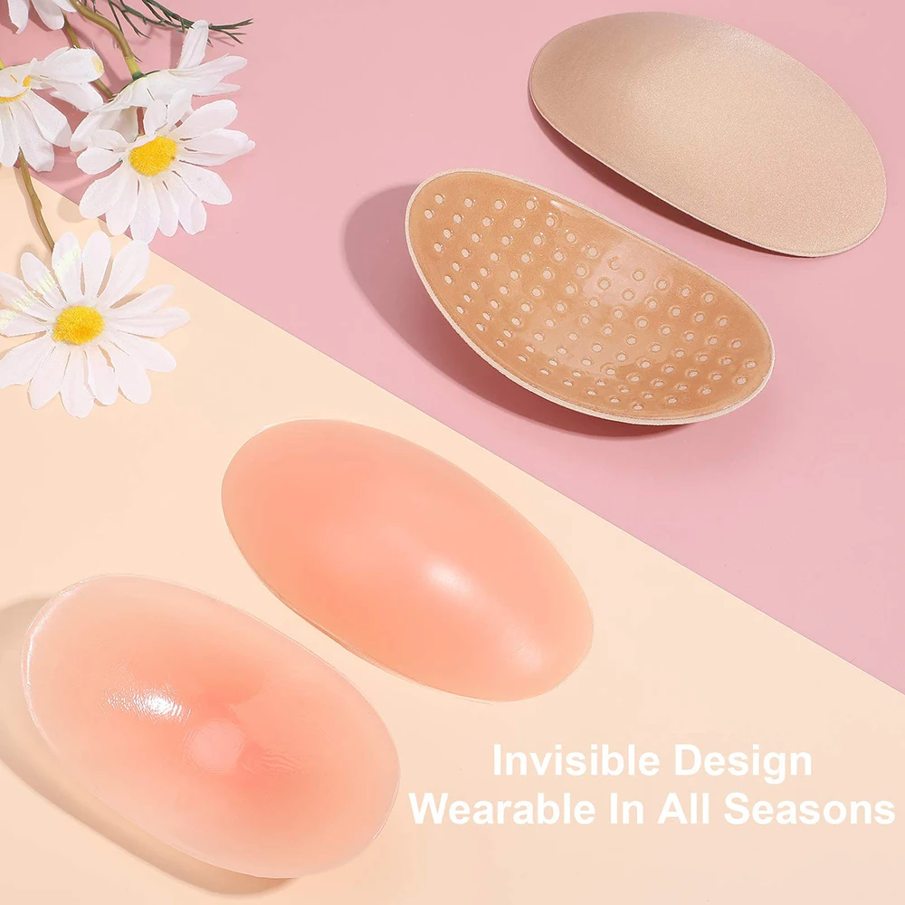 1Pairs Shoulder Push-up Pads Soft Silicone Adhesive Shoulder Pads Anti-Slip Enhancer for Unisex