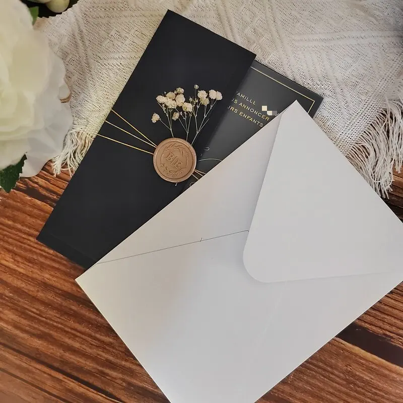 Tarjeta de invitación de boda de PVC transparente personalizada con impresión de lámina moderna elegante