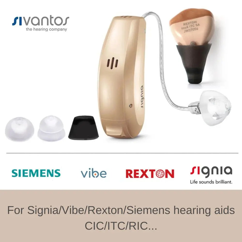 Connexx Click Sleeve xs Original Silicone Ear Domes  of Closed Ear Tips Suit for Signia Rexton CIC ITC RIC Models 4