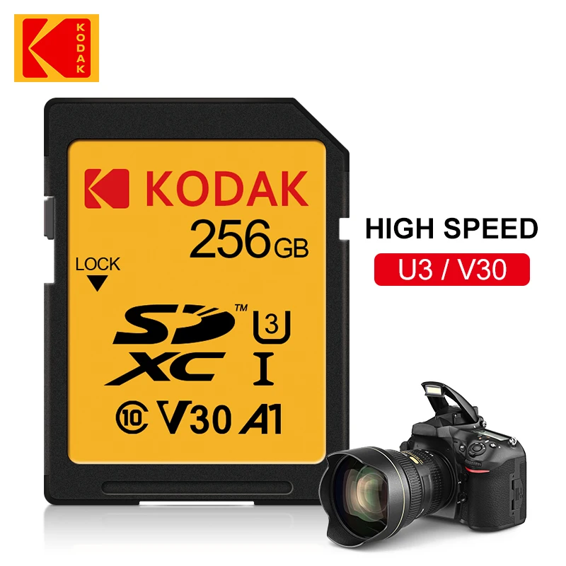 

Карта памяти SD Kodak, 64 ГБ, 128 ГБ, 256 ГБ, 512 ГБ, класс 10