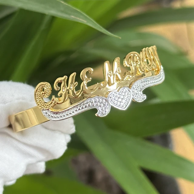 Baby ID Name Bracelet 14k Solid Yellow Gold Gold Cuban Link for Boys and  Girls Adjustable - Etsy