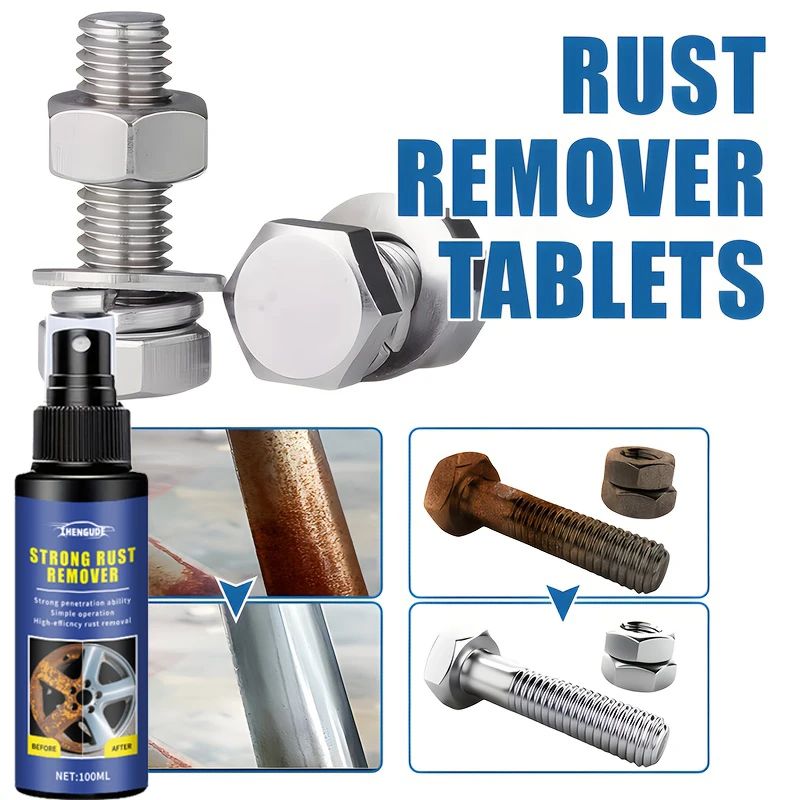 Metal Rust Remover and Protective Spray General Motors Iron Removal Conversion Suitable for Car Parts Tires Rims Doors Etc.