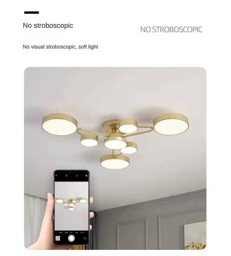 Description Picture 4 of itemNordic LED Chandelier Bedroom Simple Creative Modern Ceiling Lamp Living Room Kitchen Indoor Lighting Home Decorative Lighting