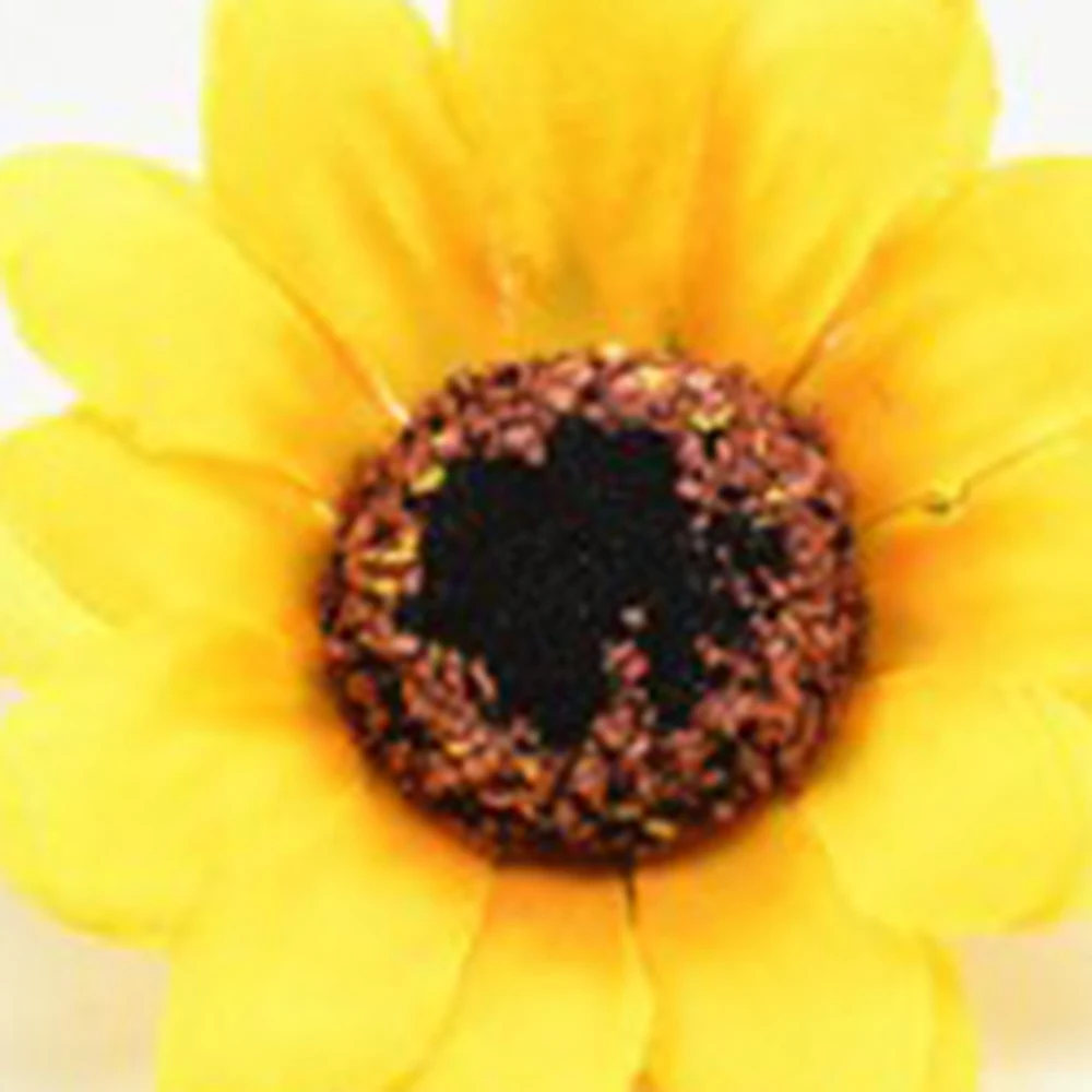 25 Stück 7 cm künstliche Seide Sonnenblumen Kopf künstliche Blumen DIY Kranz Scrapbooking Geschenke Box Hochzeit Party Home Office Dekor – Detail 5
