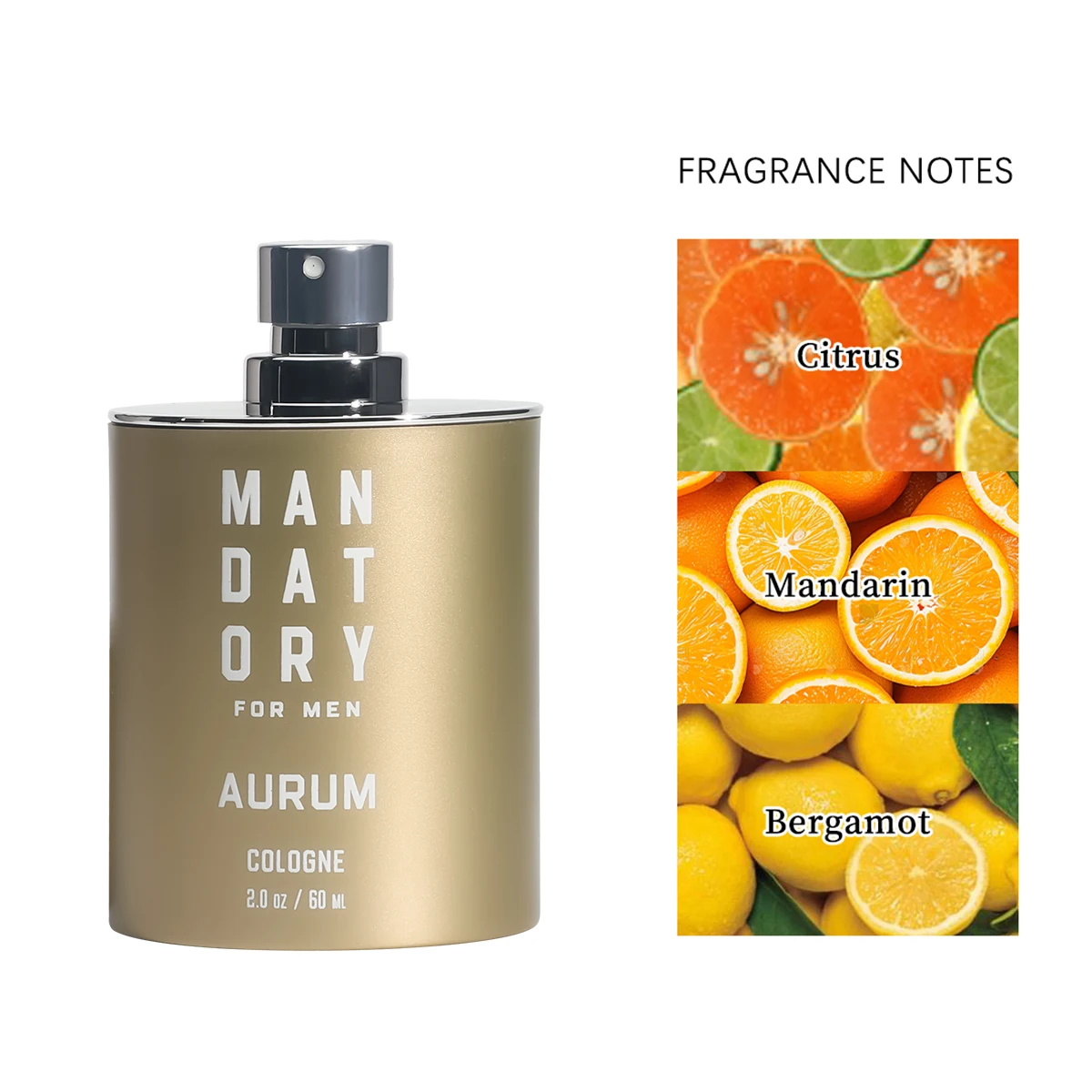 MANDATORY Men's Fragrance Set Gift 2.0 Oz Eau de Toillete Cologne Spray Body Wash 14 Oz Shower Gel 1.7 Beard Balm 3pcs Gifts