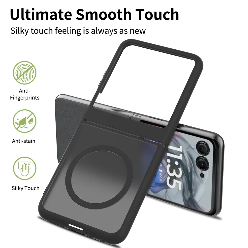 Translucent Magnetic Shockproof TPU Phone Case - Matte Finish