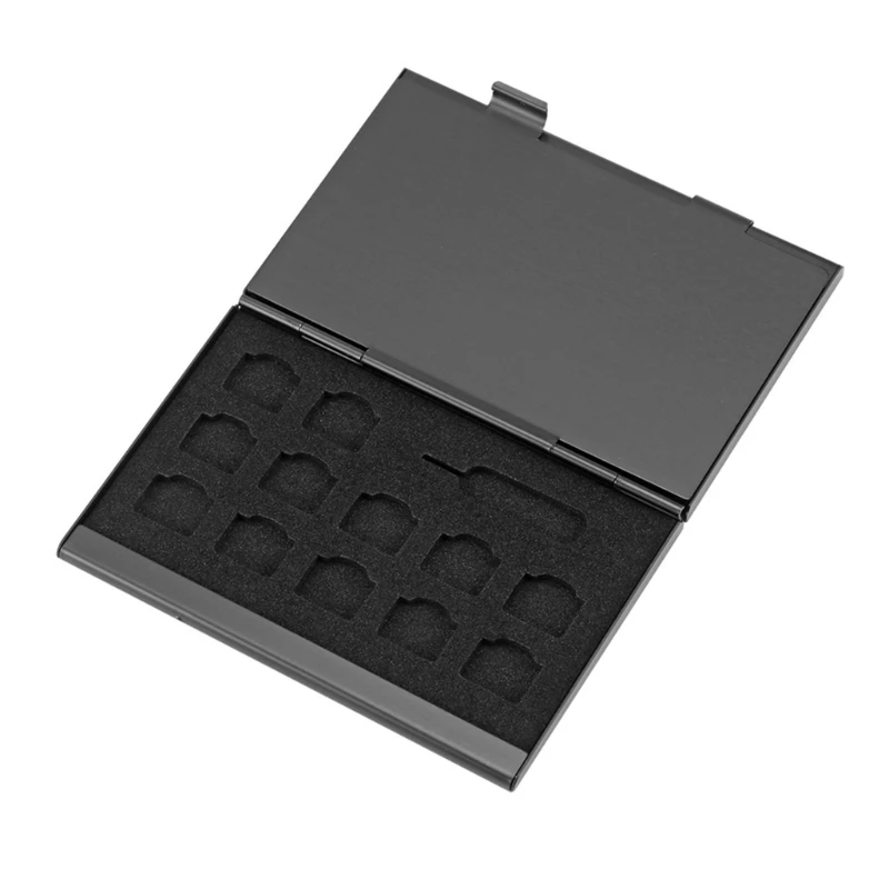 

Lightweight 20-Slots+1 Slot-Card Pin Protector Holder Aluminum For SIM Memory Card Needle Pin Storage Case Box Dropship