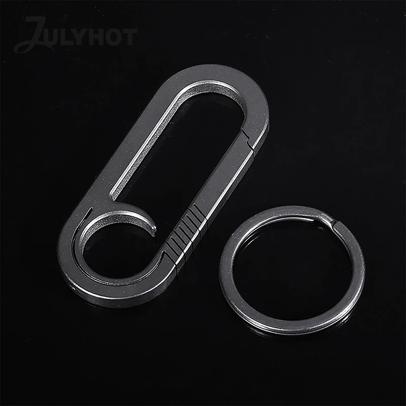 

Прочный брелок из титанового сплава, держатель для автомобильных ключей, Пряжка для рюкзака, уличный карабин, пружинный зажим, лучший подарок для мужчин