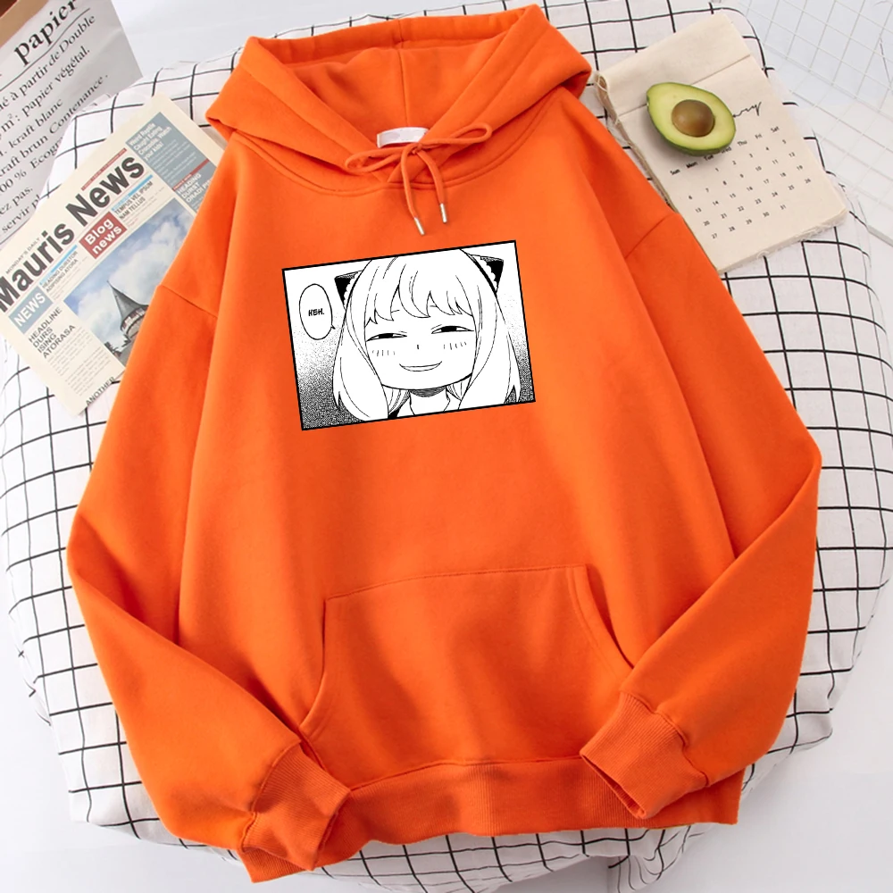 

Spy X Family Anya Heh Printing Hoodies Mens Harajuku Soft Sweatshirt Sport Spiritual Clothing Vintage Hat Rope Hoodie For Men
