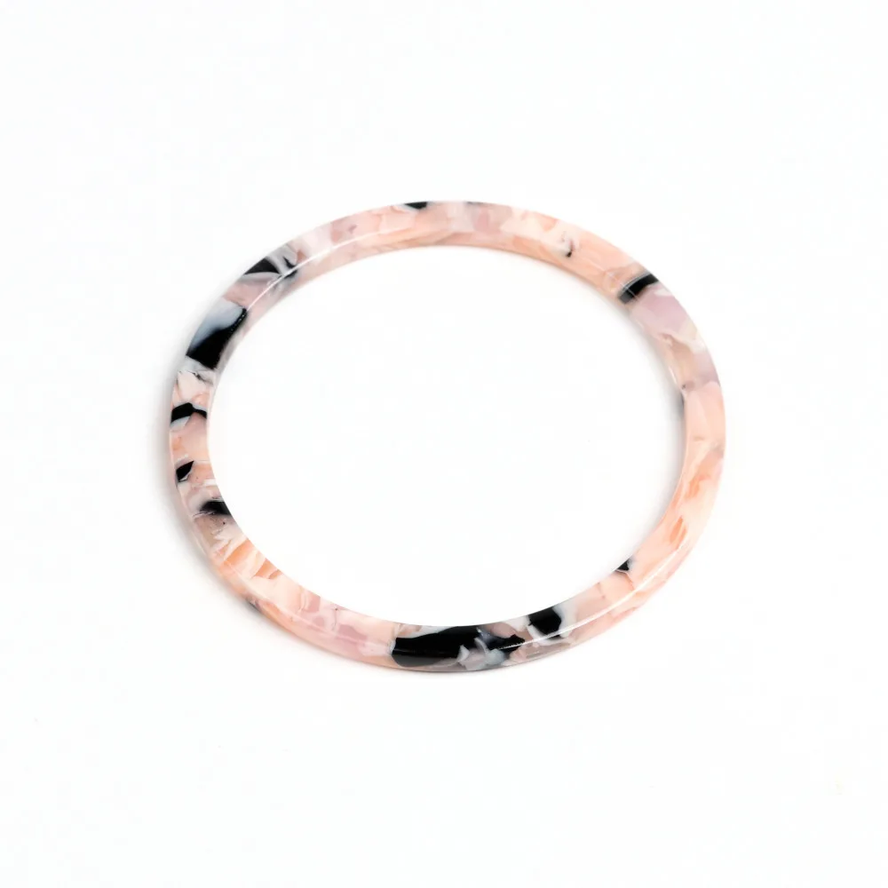 Leopardenmuster, Schildpatt-Ohrring-Charm, Acetat-Acrylperlen, kreisförmig, Boho, Ohrring-Teile, Ohrringe-Fund, 44 mm – Detail 7