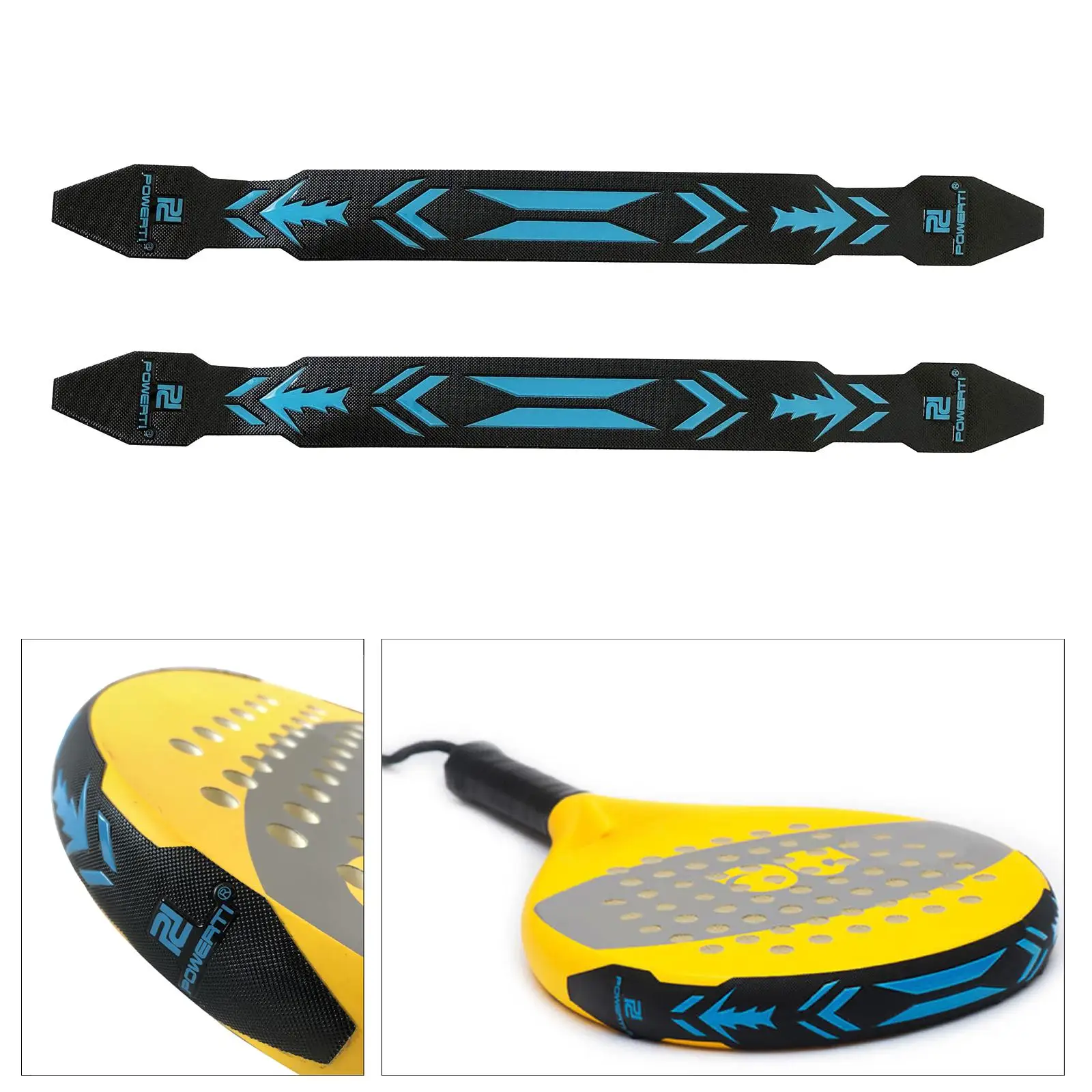 Set of 2 3D Paddle Tennis Tape Soft Head Waterproof Racket Sticker Paddleball Training Outdoor Activities Supplies