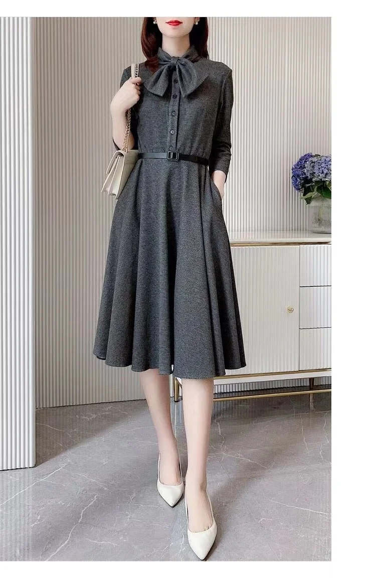 

Fall Women's Clothing New 2023 Dignified Goddess Retro Affordable Luxury French Dress 0830