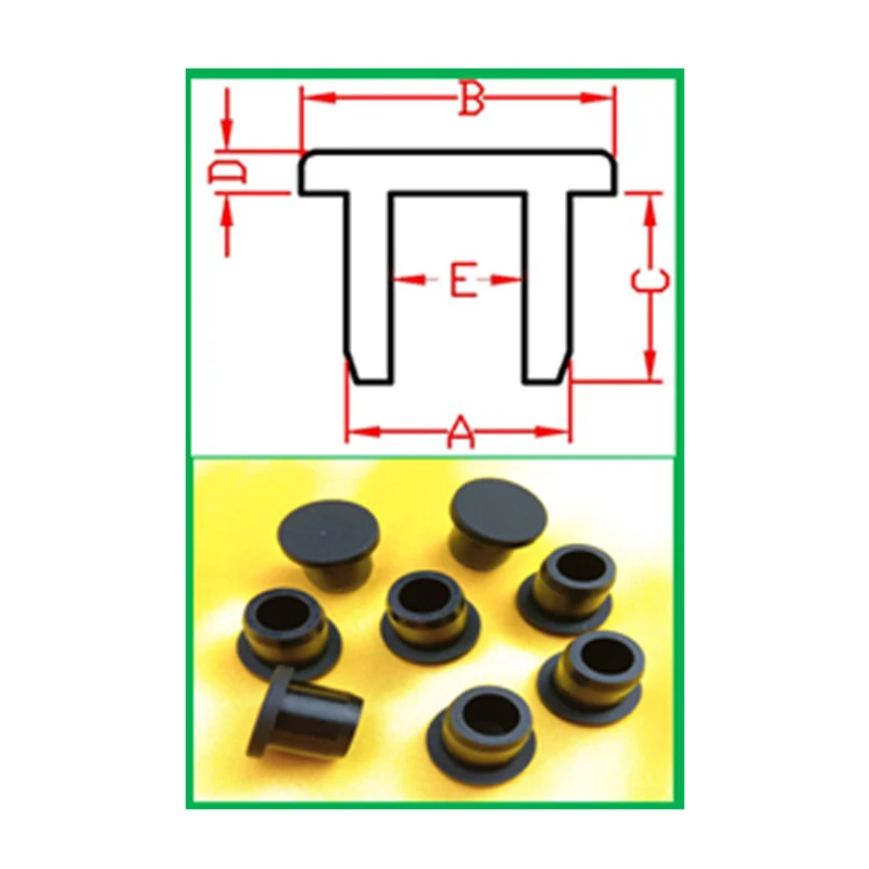 Silicone Rubber Caps Plugs With Hole Pipe Tube Inserts Stopper Dustproof 6.8mm~68.6mm