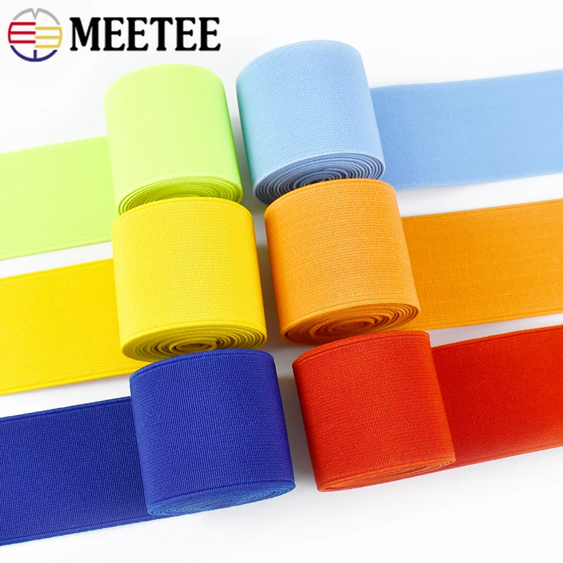 

Цветная эластичная резиновая лента Meetee 50 мм длиной 2/5 метров, аксессуары для шитья одежды