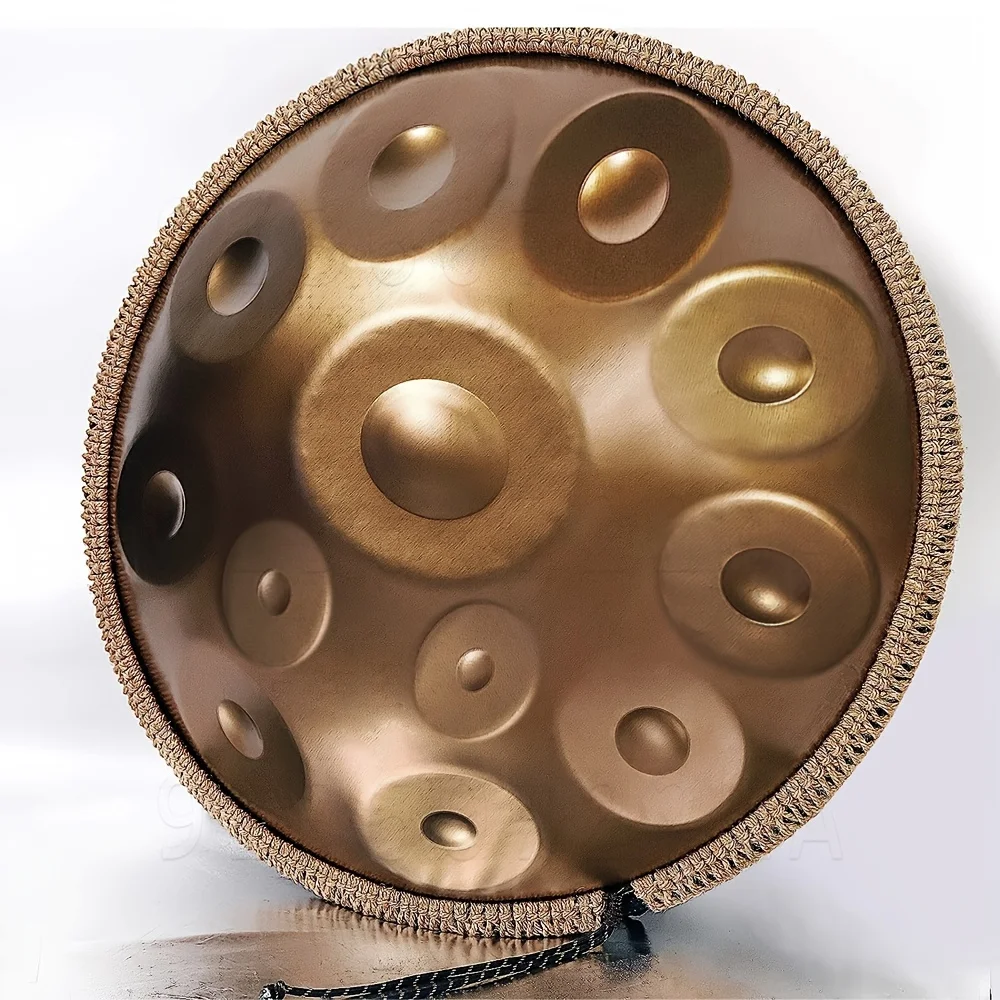 Musical Percussion Instruments 432Hz Stainless Steel Handpan Drum 9/10/12notes D Minor 22 inch with Steel Tongue Including Bag for Yoga Meditation Beg