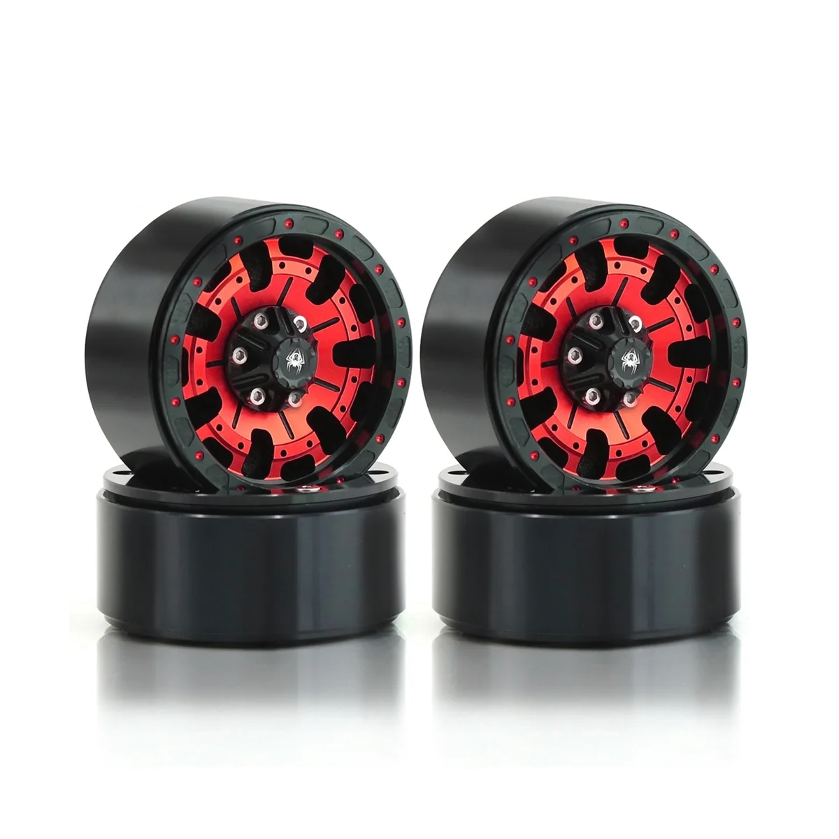 

4 шт., металлический обод ступицы колеса 1,9 дюйма для радиоуправляемого гусеничного автомобиля Axial SCX10 Traxxas TRX4 RC4WD D90 Redcat Gen8,1