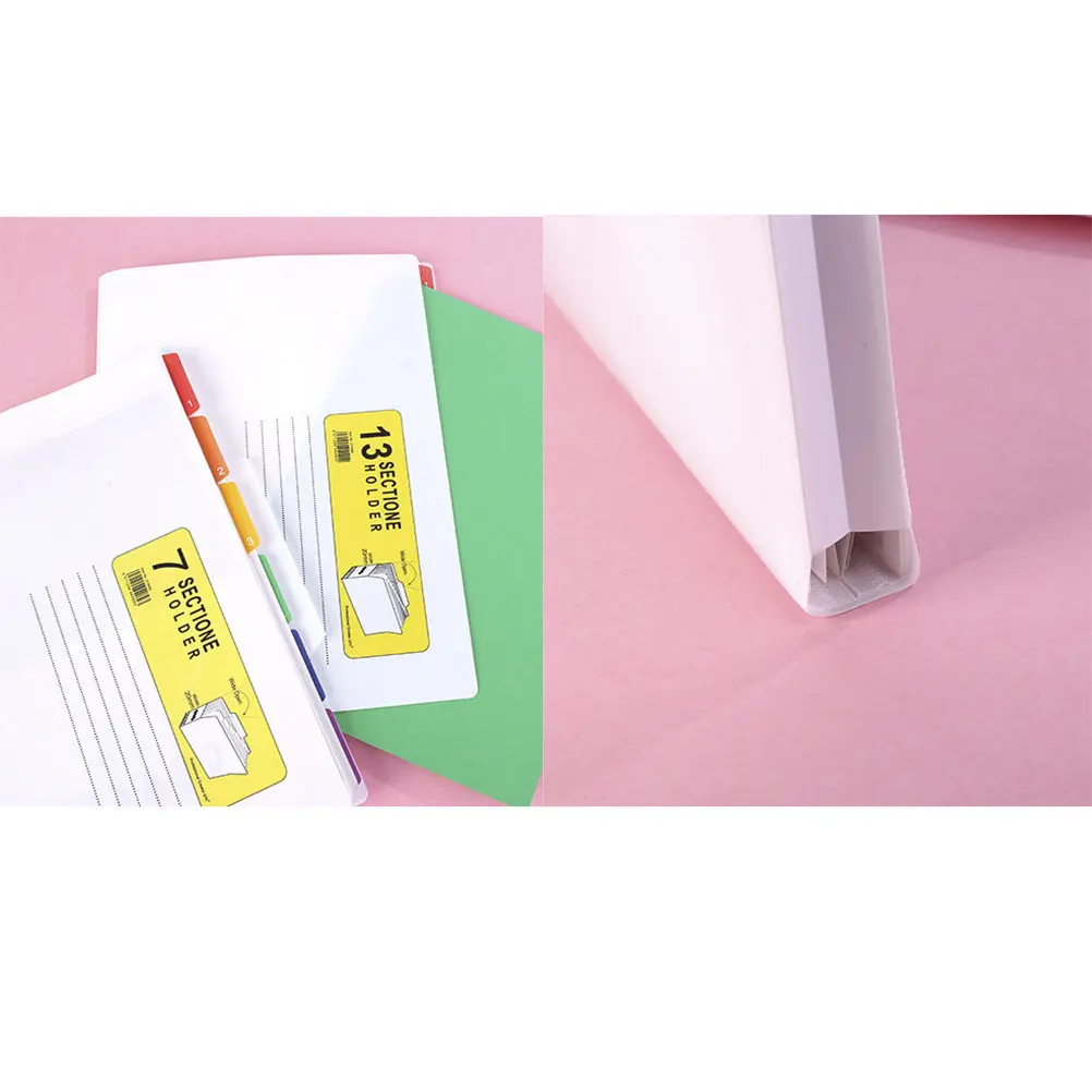 1Pcs 헤비 듀티 방수 플라스틱 파일 폴더 데스크탑 사무실 연구용 7 슬롯 종이 정리함 가정용 라벨링 가능한 표면 저장 장치