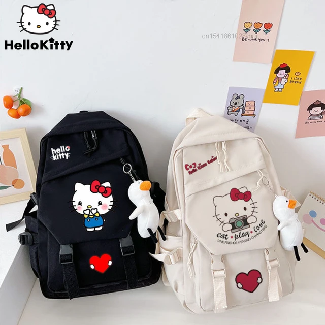 Hello Kitty Backpack Aesthetic | Hello Kitty Backpack Schoolbag - Capacity -