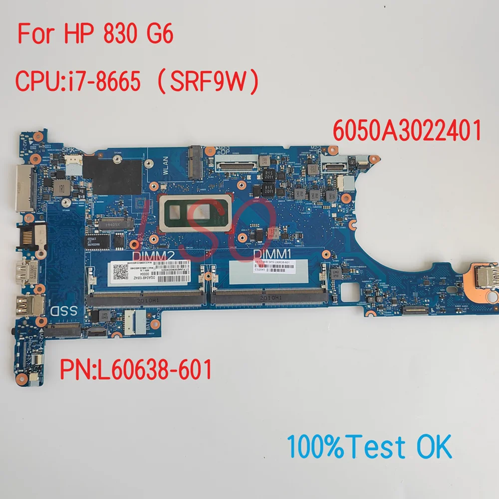 

6050A3022401 для HP ProBook 830 G6 материнская плата для ноутбука с процессором i5 i7 PN: Φ 100% ТЕСТ ОК