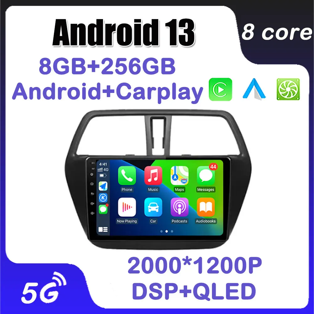 

Android 14 for Suzuki SX4 2 S-Cross 2012 - 2016 Car GPS Navigation BT FM Radio Multimedia Video Player WIFI