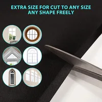 DIY Portable Travel Blackout Curtain Blind Window Thermal Insulated Kitchen Curtains Stick On Non-perforated Black Cloth 4