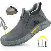 Electric Welder Safety Boots Men Anti Smashing Anti Piercing Work Protection Shoes Steel Toe Anti Scalding Shoe Sneakers