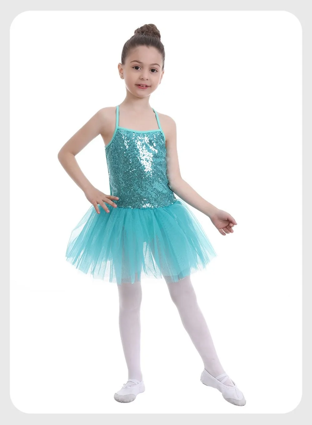 Pailletten Ballerina Fee Kleid Flauschiges Tanzkostüm Ballett Tutu Kleid Weiche Prinzen Kleid Weihnachten Performance Kleidung Prüfung – Detail 12