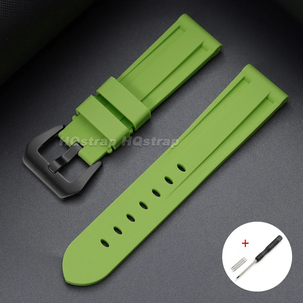 Premium Rubber Watch Strap - Soft Sport Silicone Wristband