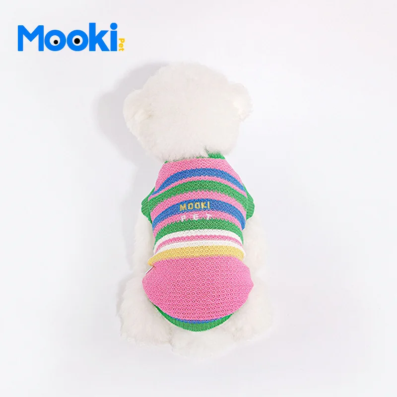 Mookipet 네온 연인 조끼, 개 고양이 탱크탑, 비숑 슈나우저 푸들 말티즈 조끼, 애완 동물 의류, 가을 겨울
