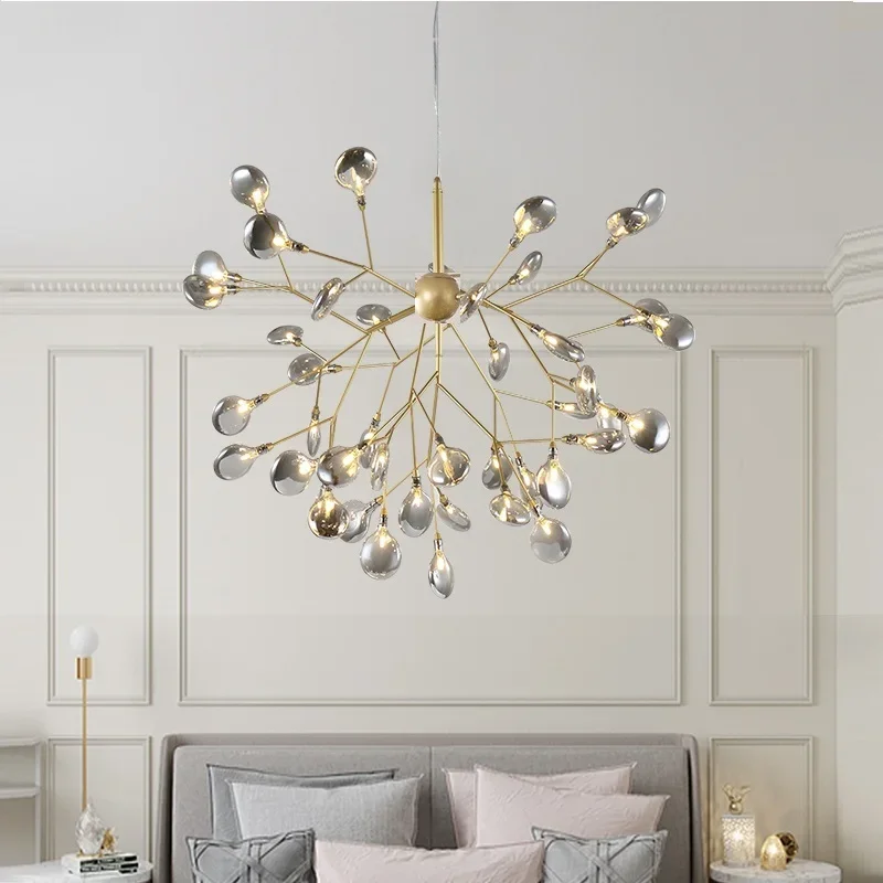 

LED Modern Firefly Stylish Tree Branch Lamp Decorative Ceiling Chandelies Hanging Lighting Art Deco for Living Room Bedroom Home
