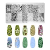 FRUIT LEMON TEMPLATES Flower Stripe Design Stamping Plate Strawberry Lady Face Nail Stamp Templates Leaf Floral Printing Stencil 3